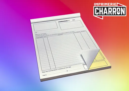 Réalisation de carnets autocopiants à Sarlat, Bergerac, Imprimerie Charron