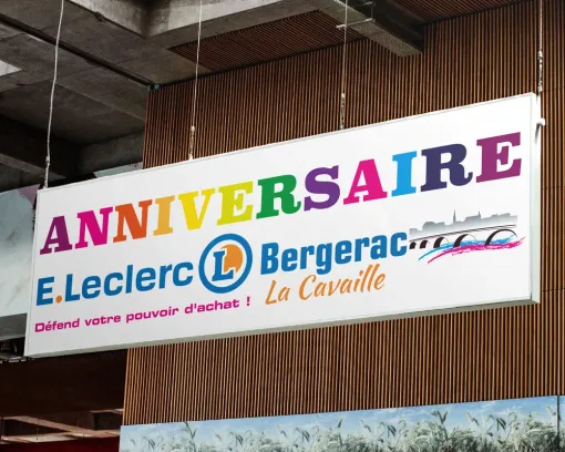 Réalisation de panneaux anniversaire à Bergerac, Bergerac, Imprimerie Charron