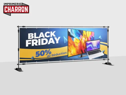 Réalisation de bâches publicitaires PVC à Périgueux, Bergerac, Imprimerie Charron