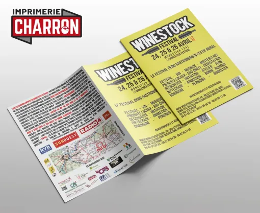 Impression numérique de dépliants en deux volets à Marmande, Bergerac, Imprimerie Charron