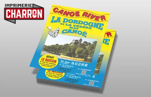 Création et impression de flyers A5 recto-verso à Sarlat, Bergerac, Imprimerie Charron