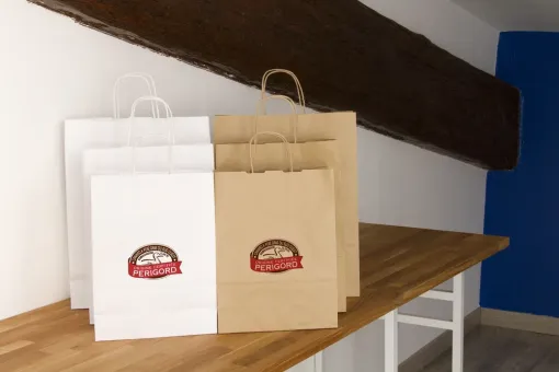 Réalisation de sacs publicitaires recyclés à Périgueux, Bergerac, Imprimerie Charron