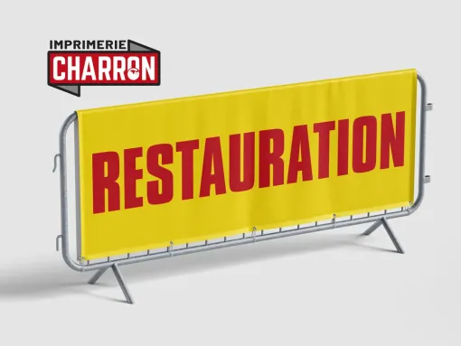 Impression de banderole extérieure en PVC à Sarlat, Bergerac, Imprimerie Charron